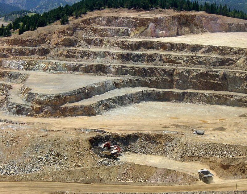 La mine d’or à ciel ouvert de Cripple Creek & Victor, au nord de Victor (Colorado), en 2006