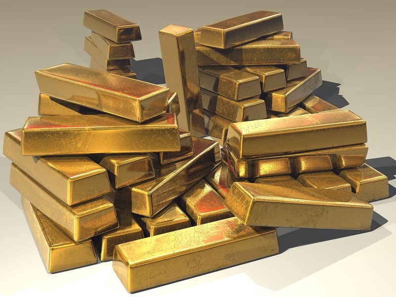 Une pile de lingots d’or