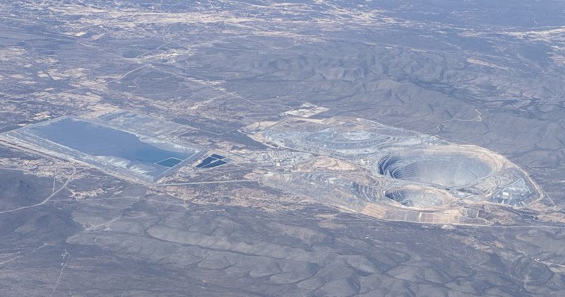 Vue aérienne de la mine de Peñasquito, à Zacatecas au Mexique, le plus gros actif de Goldcorp